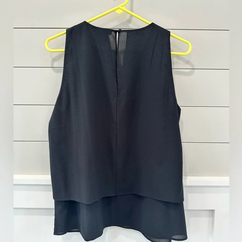 J. Crew Sleeveless Blouse - Black Size 10 - Picture 2 of 5